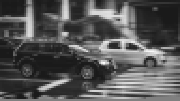 Cars driving through an intersection